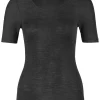 Halbarm Shirt, WOOL SILK