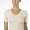 Halbarm Shirt, WOOL SILK